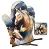 Horse Oven Mitts and Pot Holders Sets of 3 Modern