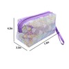 MOSSTYUS Glitter Cosmetic Pouch Makeup Bag Sequin Travel Organizer Multi-Purpose