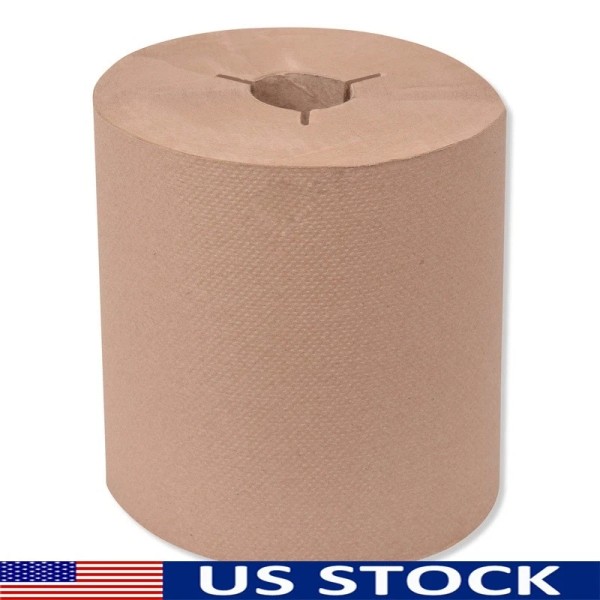 Universal Hand Towel Roll 800ft Notched Hardwound Paper 6 Rolls