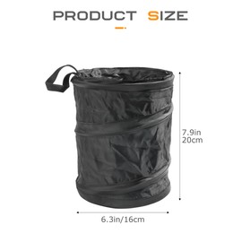 Flaconi Foldable Car Rubbish Bin,Folding Trash Can,Portable Folding Round Small Trash Can,Foldable Trash Bin,Car Folding Garbage,Suitable for Cars,Vans,Boats,Caravans