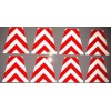 8 Reflective Subdued Red and Black Chevron Fire Helmet Tetrahedrons
