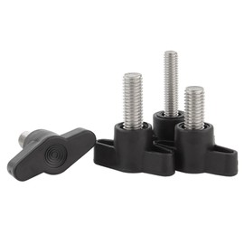 QIRUIRED 4 Pcs M8 x 15mm Thumb Screws 304 Stainless Steel Head Diameter 36mm Z-Shaped Handle Screw Knob Bolt Clamping Handle Knurled Thumbscrew Grip Handgrips
