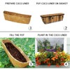 HFHOME 4Pcs 24" Trough Coco Fiber Replacement Liner, Natural 24