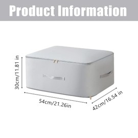 Vordpe Ultra Space-saving Self-Compressing Organiser, Newest Compressing Bag, Storage Bag, Suitable for Clothes, Duvets, Quilts (L-Grey)