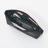 Muji NDE06A1S Nylon Mesh Pen Case with Gusset, Black, Approx.