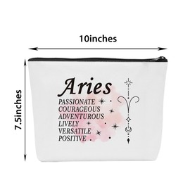 Women Gifts for Birthday Mother's Day Make Up Bags for Women Aries Makeup Bag Astronomy Constellations Witchy Gifts Cosmetic Bags for Woman Coworkers Friends (1 Pcs)