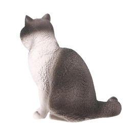 GRIRIW Lifelike Cat Statue for Desktop Decoration Cute Indoor Craft Figurine Realistic Home Decor for Cat Lovers Compact and Sturdy and Photo Props