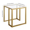 Oscar 20'' Wide Square Side Table in Brass