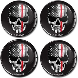4 x 55mm 3D Stickers for Wheel Center Caps USA Flag A 3255