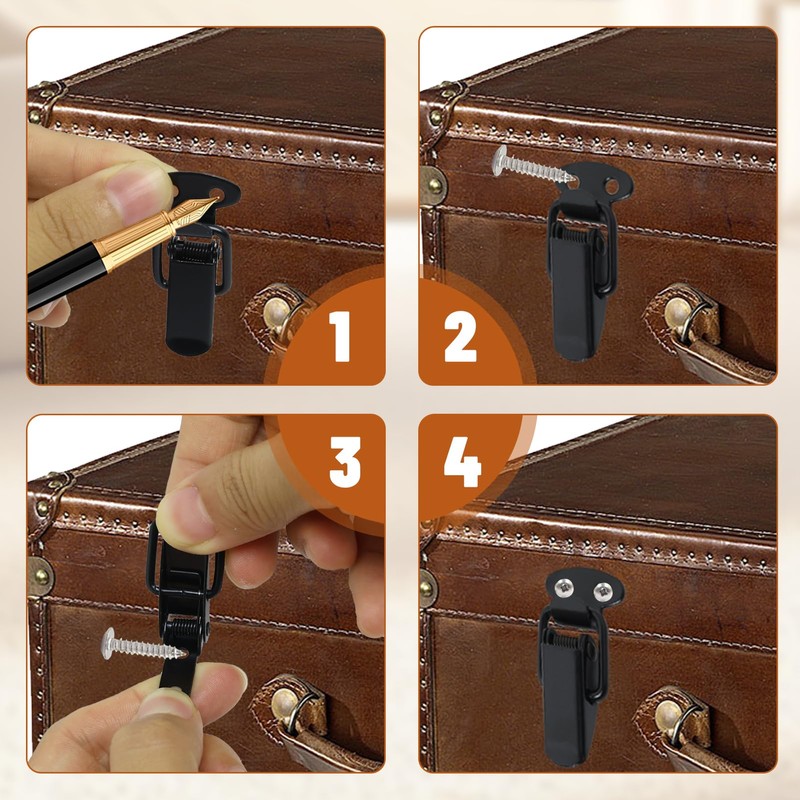 LEIBOCHAO Pack of 10 Stainless Steel Toggle Latches for Case