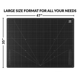 XNM Creations Premium Self Healing Cutting Mat - 36 Inches by 48 inches - A0-3 Layer Quality PVC Construction - Dual Sided, Imperial and Metric Grid Lines - Perfect for Cutting, Sewing, and Crafts