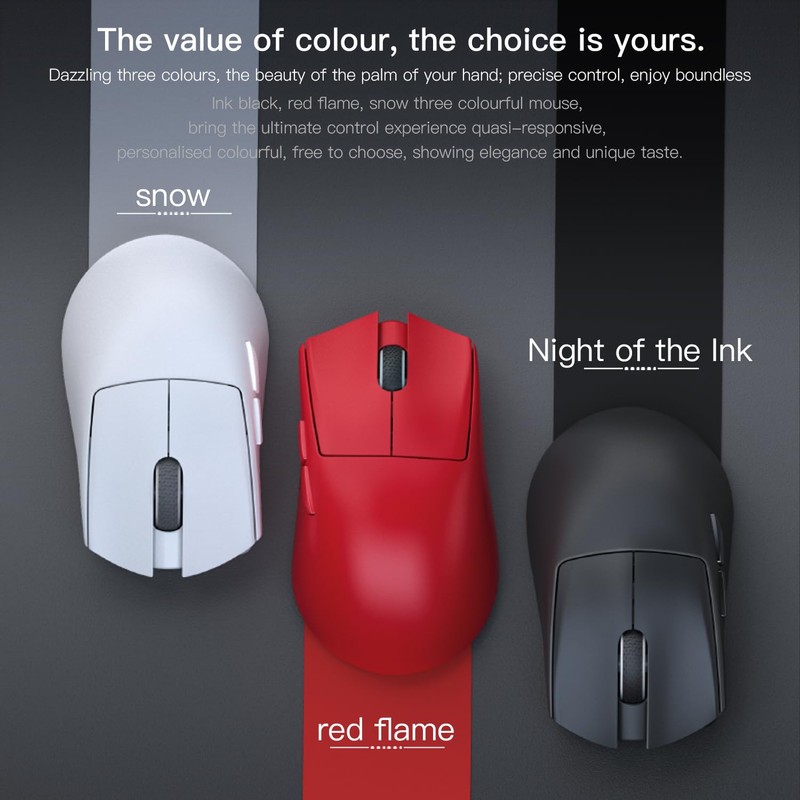 Darmoshark N5 Wireless Gaming Mouse,Tri-Mode 2.4G/USB-C/Bluetooth Mouse Up to 26000DPI,PAW3395