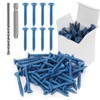 Swpeet 52Pcs 1/4" x 2-1/4" Flat Head Concrete Screw Anchors