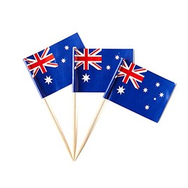 Australia Flag Australian Small Toothpick Mini Cupcake Flags Decorations (100 pcs)
