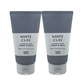 Happybath 해피바스 화이트클레이 모공 클렌징폼 150g 2개 Happy Bath White Clay Pore Cleansing Foam 150g 2ea