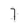 IDEALSV Black 7/8 Inch 1 Shape Screw Hooks, L Shape