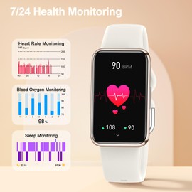 Slim Fitness Tracker with Heart Rate, Blood Pressure, Blood Oxygen and Sleep Monitor, IP68 Waterproof Activity Tracker and Smart Watches for Women Men with 20 Sports Modes, Step Counter, Pedometer