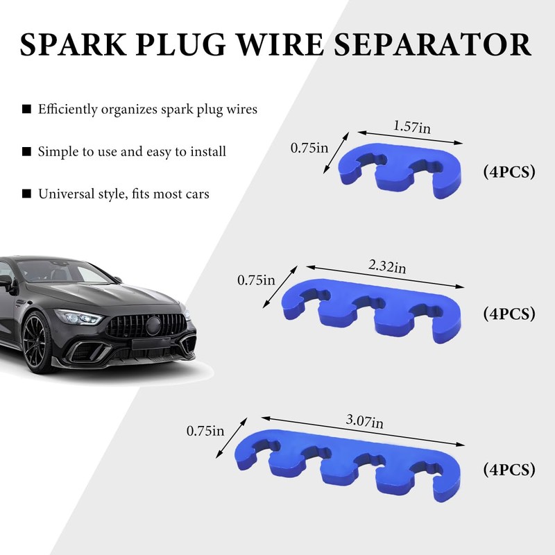 ZNDAW 12 PCS Spark Plug Wire Separator, 7mm 8mm 8.5mm