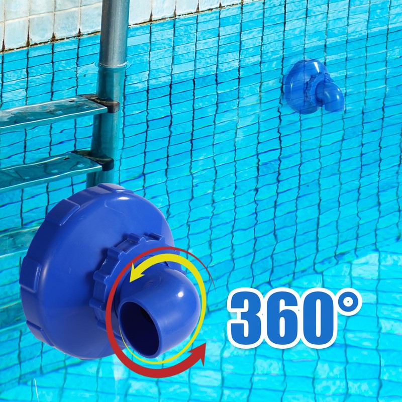 Lyreh 5pcs Pool Jet Nozzle Set, 360° Swivel Rotatable Pool