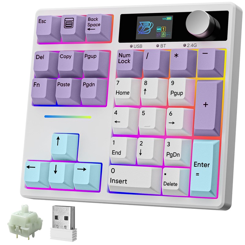 ZMX X BOYI TD31Pro Mechanical Number Pad,30 Keys Hot Swap