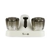 Dura Faucet DF-PL720S-BQ RV Bathroom Faucet with Smoked Acrylic Knobs