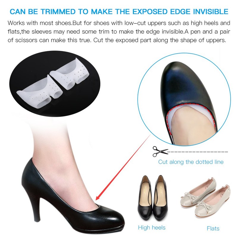 Toe Protectors with Metatarsal Pads - Soft Toe Sleeves -
