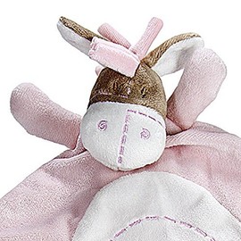 Mousehouse Gifts Cute Super Soft Plush Blanket with Teddy Comforter for Newborn (Pink Donkey)
