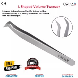 OROAX L-Shaped Volume Tweezers Surgical Serrated Dental Forceps for Veterinary