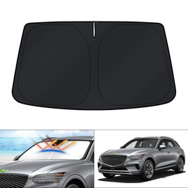 KUST Windshield Sun Shade for Genesis GV70 Accessories 2022-2024 2025 Sunshade Window Sun Visor Protector Foldable Blocks UV Rays Keep Your Car Cooler