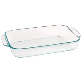 Pyrex Basics 2 Quart Glass Oblong Baking Dish, Clear 11.1 in. x 7.1 in. x 1.7 in.