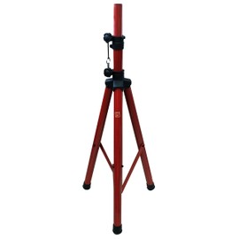 Mr. Dj SS350R Universal Heavy-Duty Pro RED Folding Tripod DJ PA Home On Stage Speaker Light Stand Adjustable 6.6' Height Stand, 3 Years Manufacturer Warranty