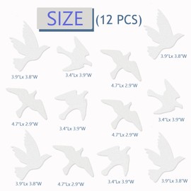 UV Reflective Anti-Collision Window Bird Stickers Decals Glass Door Protect and Save Bird Strikes, 12 PCS (UV Reflective)