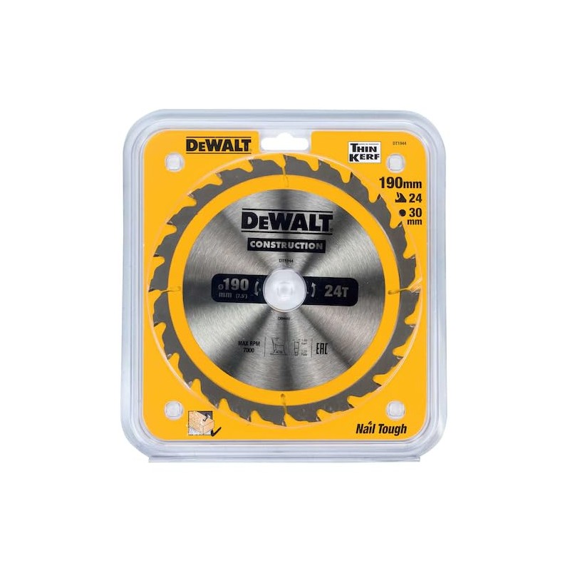Dewalt DT1944 Circular SAEGE Blade Handkr 190 x 30 mm