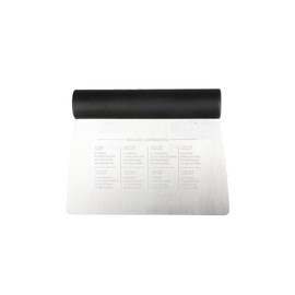 KitchenAid All Purpose Scraper, Black, 6 inch, Stainless Steel Scraper & Dough Cutter, KQG050OHOBE, DX301