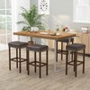 Giantex Bar Stools Set of 2, 29.5" Saddle-Shaped Kitchen Stools,