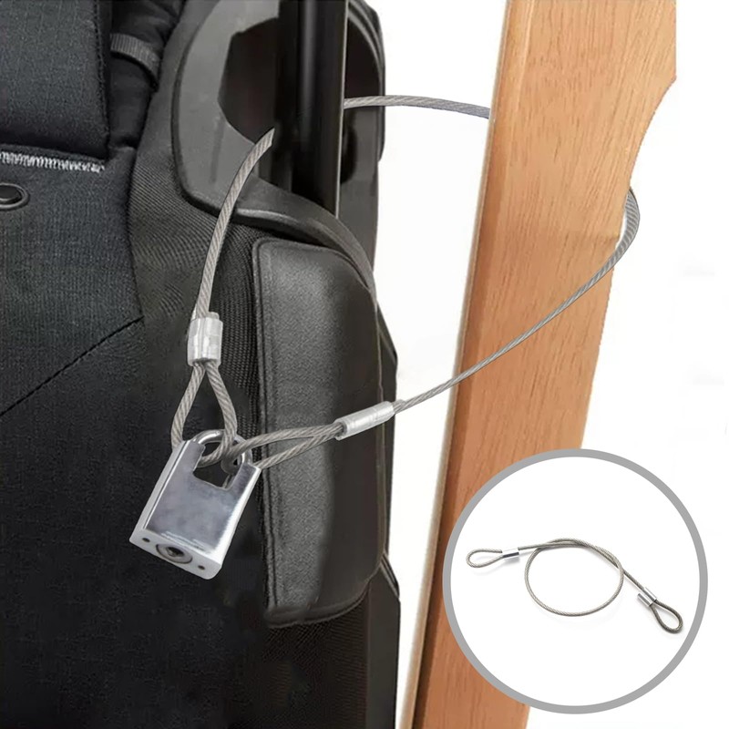 Stainless Steel Cable with Loops, Vinyl Coated Wire Rope Lanyard