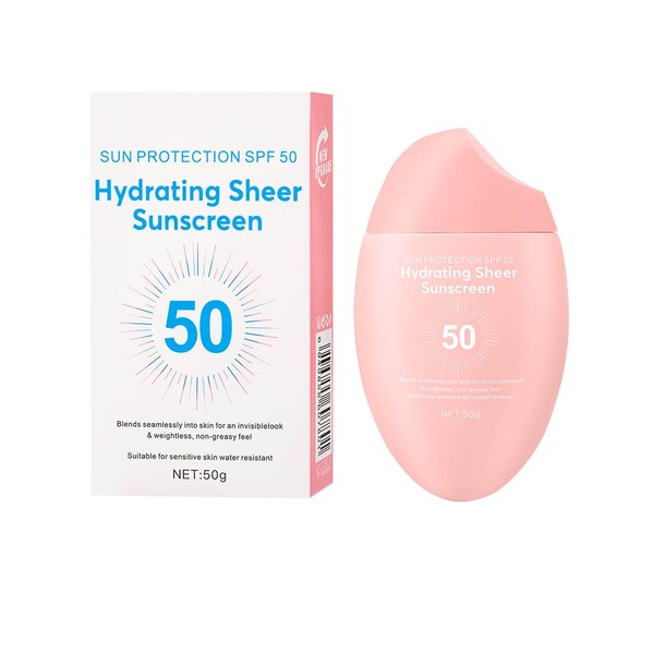 Sonnenschutz-Isolation mit LSF 50+,Intensive UV-Sonnenschutzcreme, UV-beständig,Feuchtigkeitsspendend,Leichtes Breitband-UVA/UVB-Schutz