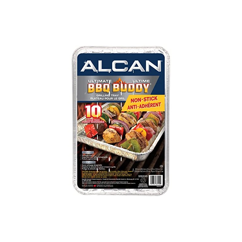 Alcan Ultimate BBQ Buddy® Non-Stick Aluminum Grilling Trays, 9-in x