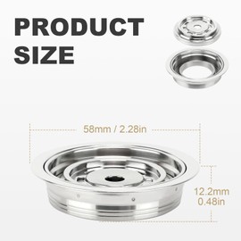 Reusable Coffee Capsule Adapter for Nespresso Vertuo Machines, Stainless Steel Coffee Pod Adapter with 4 Stickers, Compatiable with Vertuo POP/Vertuo Next/Delonghi ENV135/ Vertuolline GCA1 (150 ml)