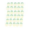 100pcs Metallic Paper Clips Green Yellow Ananas Shape Electroplating Process