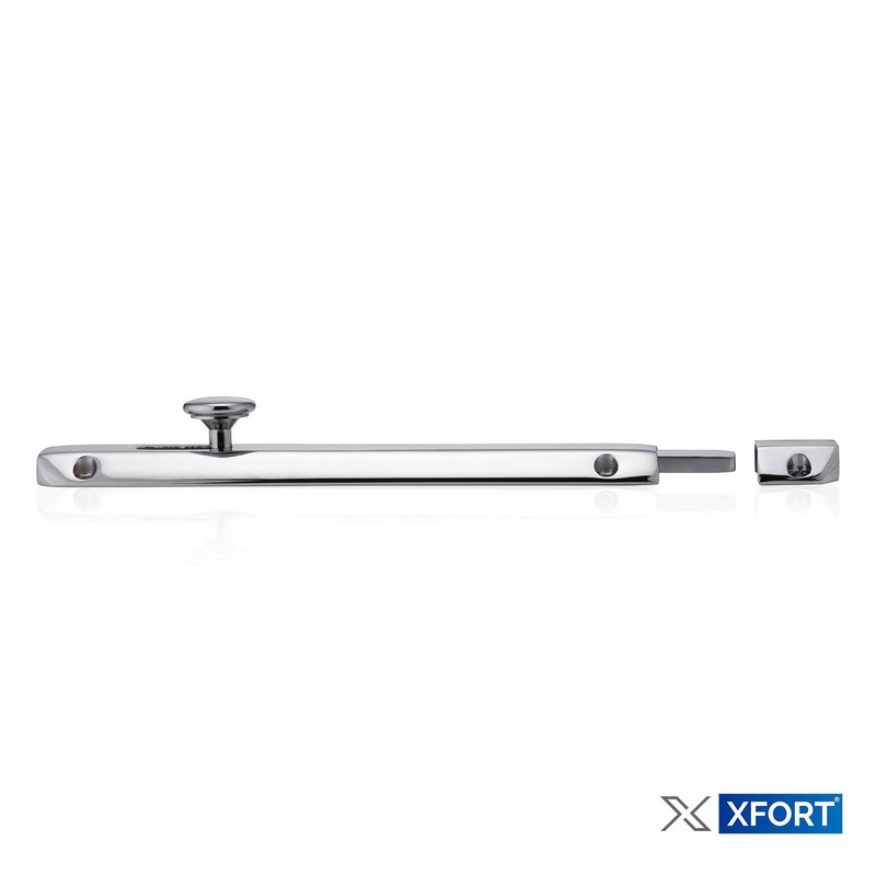 XFORT® 4 Inch Polished Chrome Surface Bolt, Heavy Duty Internal