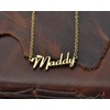 Aoloshow Justin Heart Name Necklace Women 18k Gold Plated Stainless