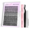 VEYESBEAUTY Lash Clusters Kit Individual Eyelash Extensions Thin & Invisible