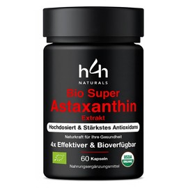 H4H Organic Super Astaxanthin - High Dose with 4x Better Absorption | With Organic Olive Oil from Greece - Vegan, Laboratory Tested & No Additives