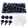 Bestartstore 1Box(50pcs)15mm Black Plastic Safety Eyes DIY Craft Eyes with
