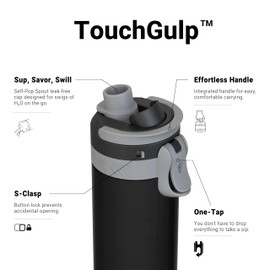 Super Sparrow Children's Drinking Bottle, Tritan Water Bottle, 500 ml, BPA-Free, Ideal Sports Bottle, One-Click Quick Flow TapSwig Drinking Bottle, Lightweight, Sustainable