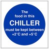 V Safety The food in this cooler Magnetic Safety Sign