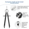 Metal Compass Geometry Set, Aluminum Alloy Protractor Set with Protractor,
