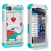 BEYOND CELL Tri Shield Case for Blackberry Z10, BerryPhant/White