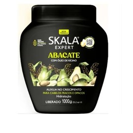 Skala Crema para peinar Abacate Hidratación, Fuerza y brillo 1kg Mascarilla Crema para cabello seco Crema leave-in | Hidratante capilar Tratamiento para cabello seco